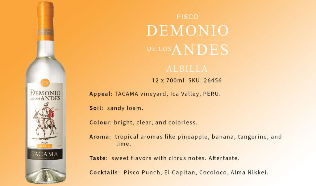 Pisco Albilla - Tacama - kuculi spirits and liquors