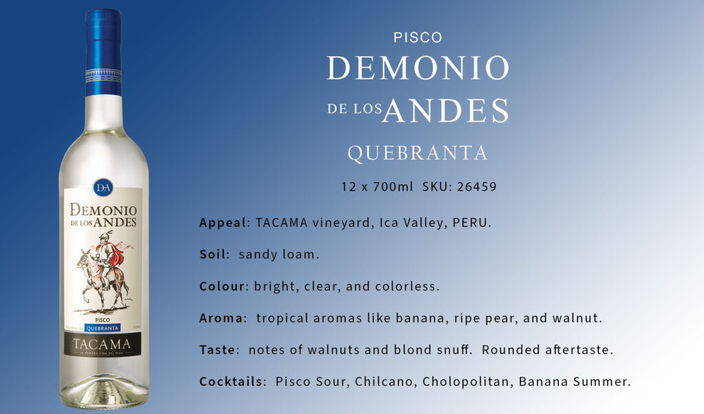 Pisco Quebranta - Demonio de los Andes - kuculi spirits and liquors